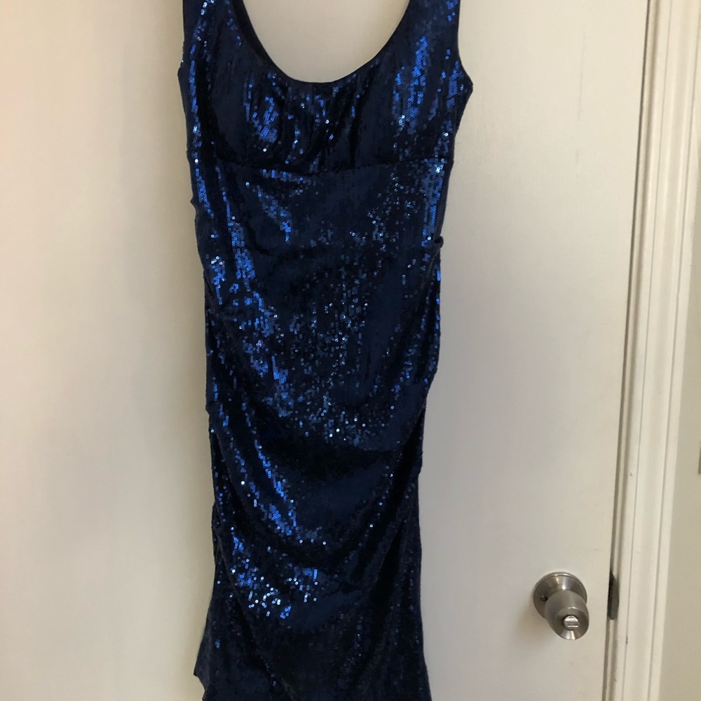 Nicole Miller blue sequin dress, size 6